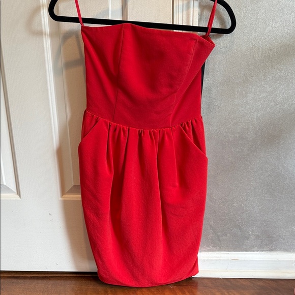 RACHEL Rachel Roy Vibrant Red Strapless Dress - Picture 1 of 5